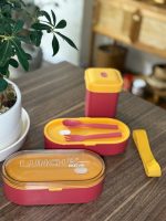 ست ظرف غذای دو طبقه به همراه لیوان سوپاپ‌دار و کیف عایق‌دار اختصاصی - تصویر 2