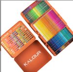 مداد رنگی ۱۲۰ رنگ حرفه‌ای کالور (Kalour) مدل Premium Expert جعبه فلزی - تصویر 6