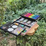 ست نقاشی و طراحی کامل چندطبقه ۱۴۵ تکه چمدانی